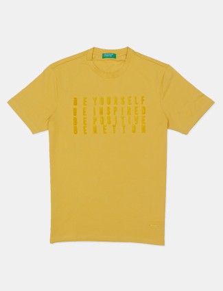 UCB mustard yellow cotton t shirt