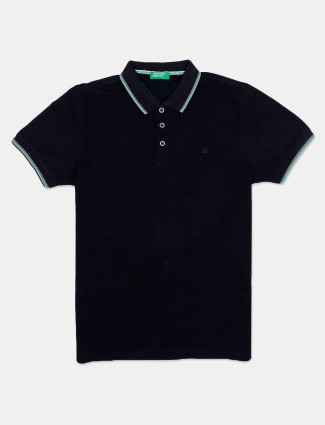 UCB plain black cotton casual  t shirt