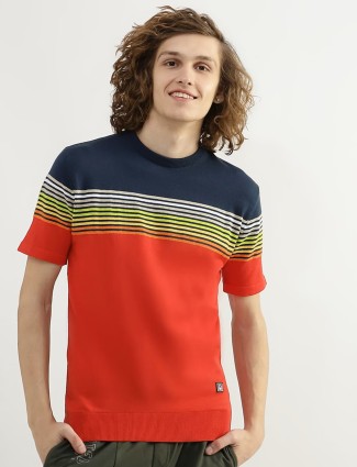 UCB red knitted t shirt