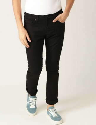 UCB solid black color casual jeans