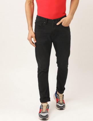 UCB solid black slim fit jeans