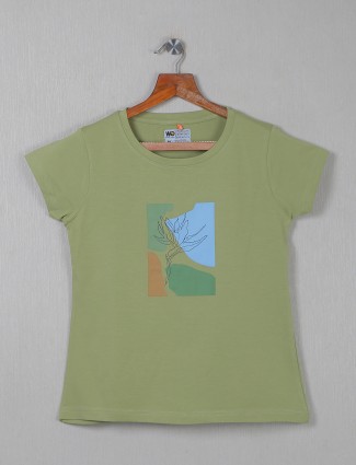 Wat a Gal olive cotton top for women