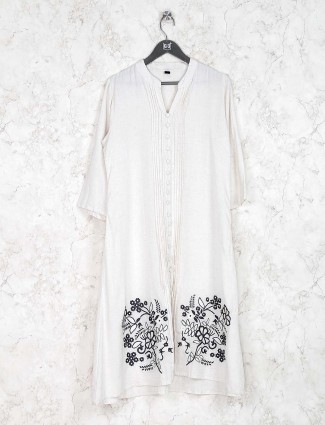 White hue casual wear simple kurti