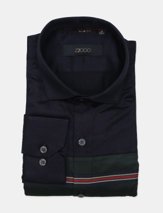 Z2000 cotton fabric solid navy mens shirt