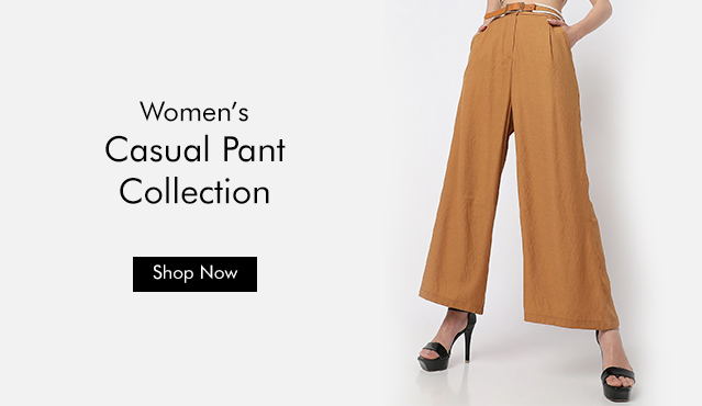 Buy Black Wide-Legged Pants Online - Ritu Kumar International Store View
