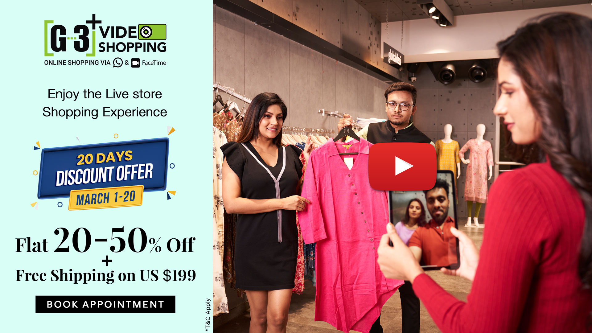 G3+ Store Women T-shirts, Tops, Dresses, Jeans, Leggings Shopping Via Video  Calling
