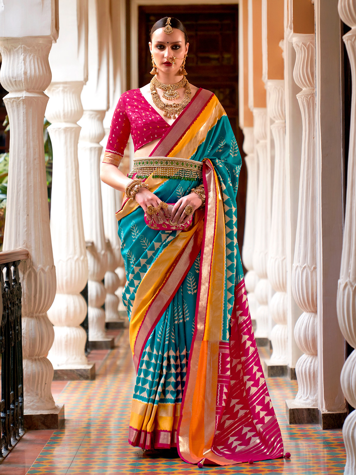 TAMBULI Royal banarasi silk Digital Printed saree