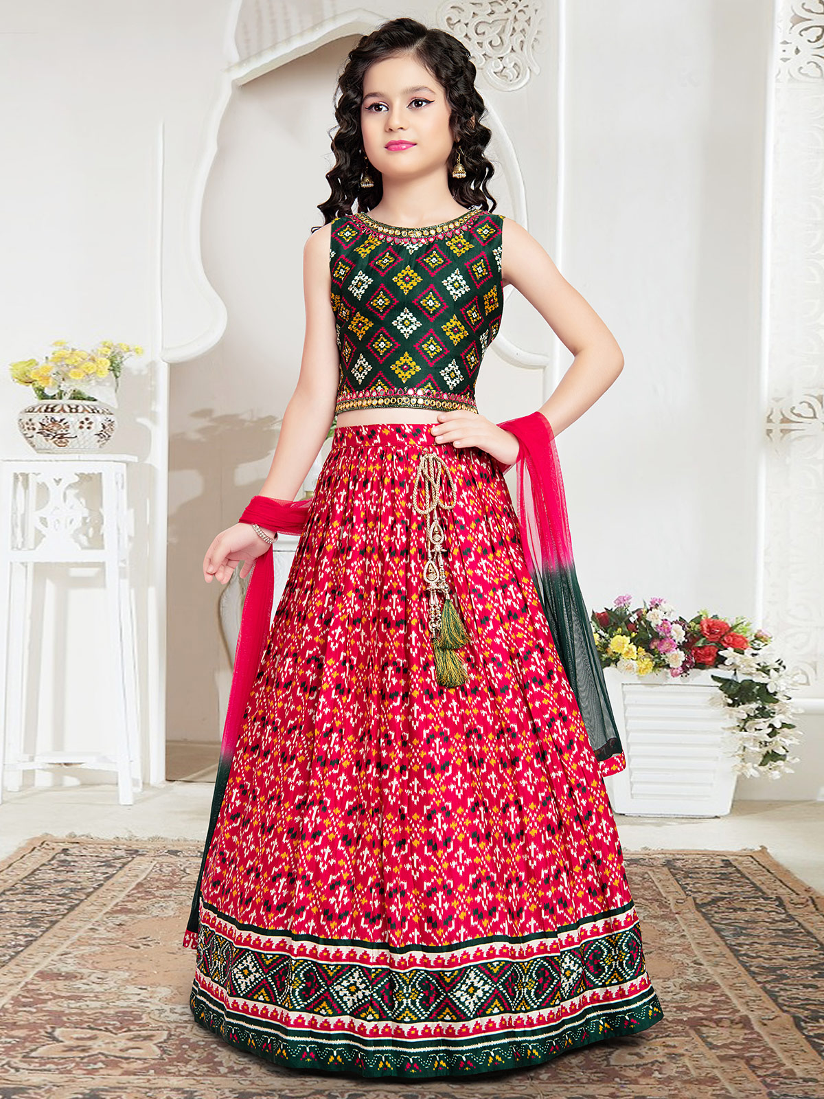 Buy House of Panchhi Pink Pure Silk Moti & Zarkan heavy embroidery Lehenga  choli & Dupatta Online at Best Price | Distacart
