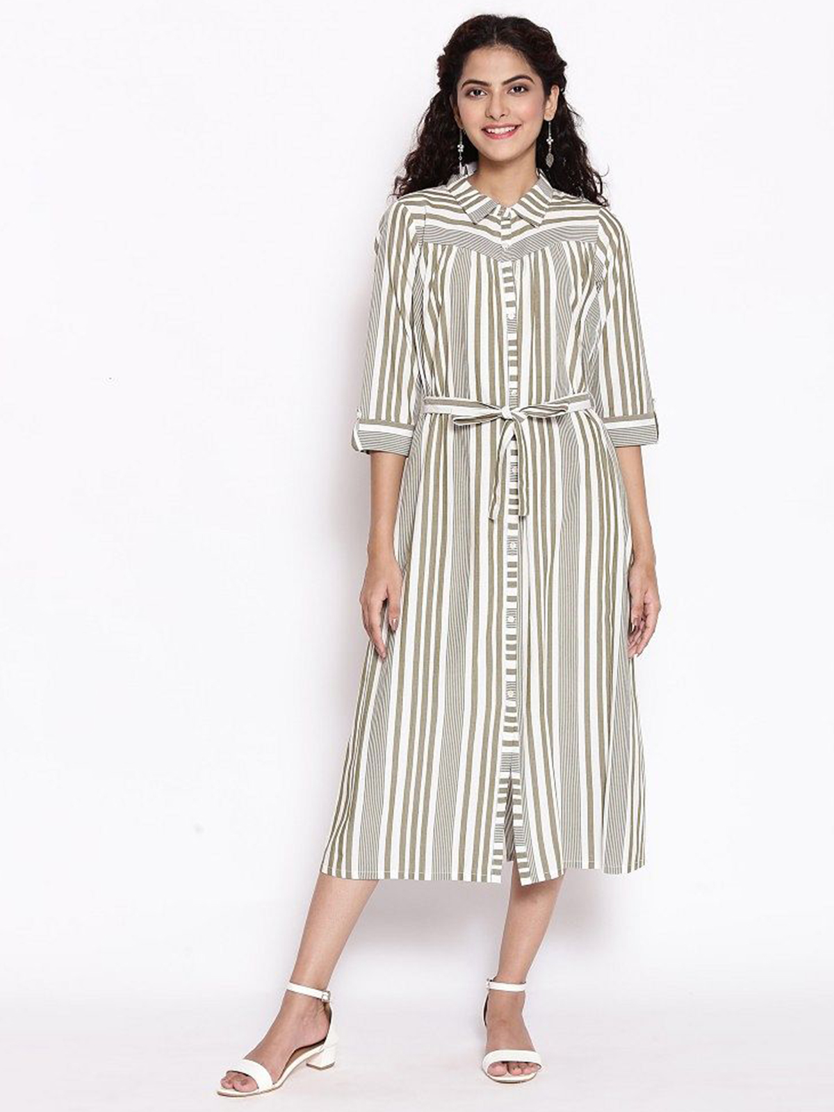 Buy Aurelia Off-White Cotton Striped Straight Kurta for Women Online @ Tata  CLiQ