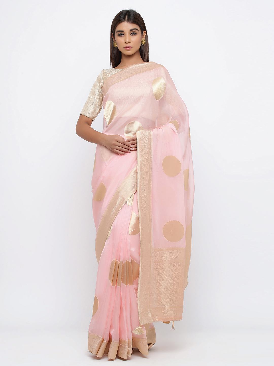 pink silk saree for wedding