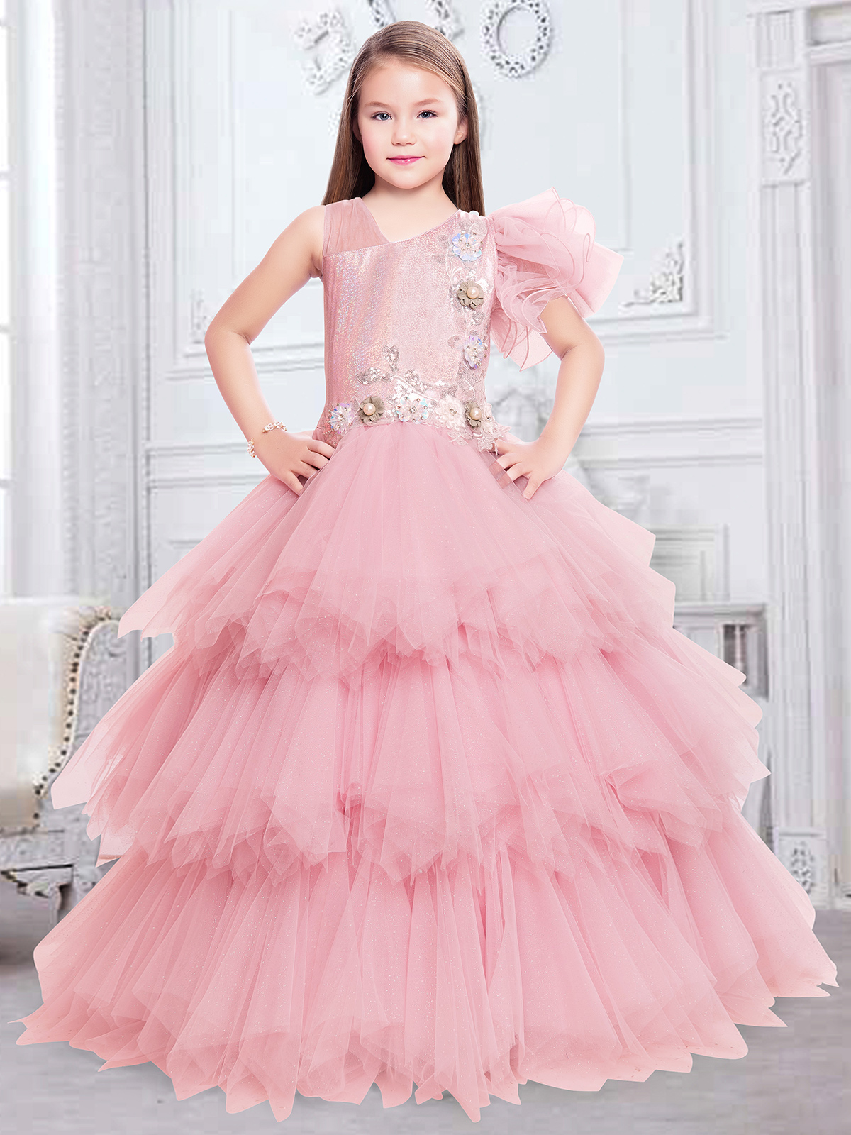 Modest Multi-colored Quinceanera Dress Sweetheart Tulle Beading Ball Gown