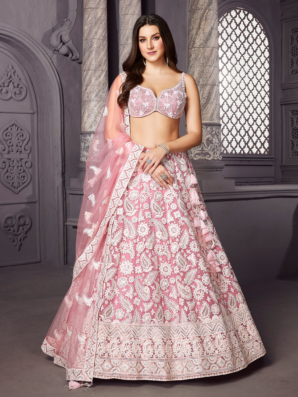 Buy Pink Lehenga Choli Online For Women @ Best Price In India | YOYO Fashion