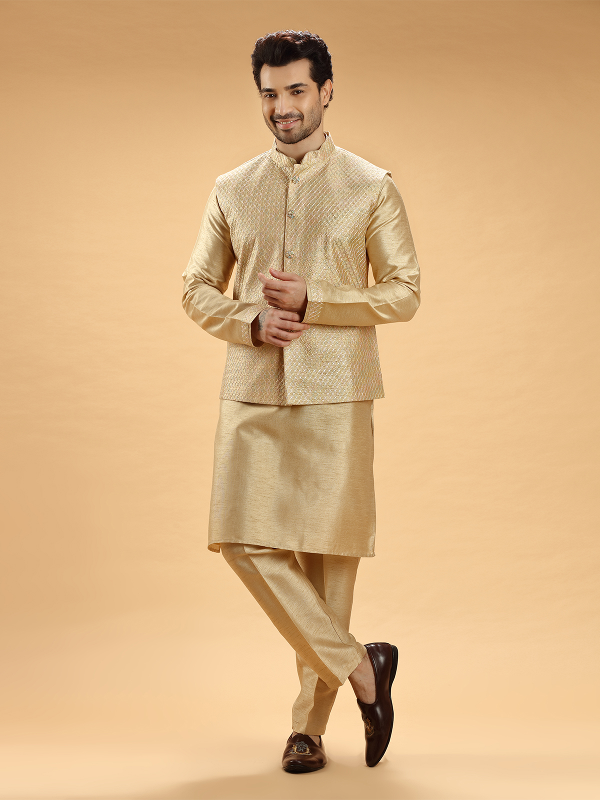 Beige color waistcoat online