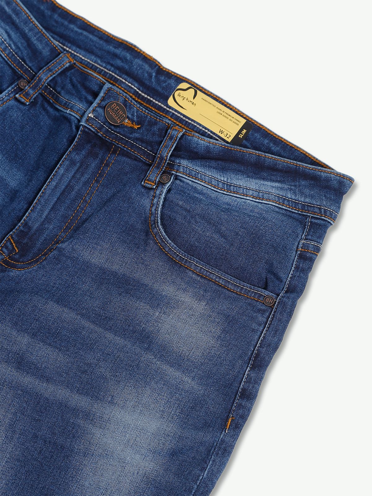 Splash Fashions Bangladesh - Being Human Skinny Fit Full-Length Mid Waist  Jeans with Pocket Detail Price: BDT 6390 Type : Denim Design : Plain Wash :  Black Material : 98% Cotton, 2%