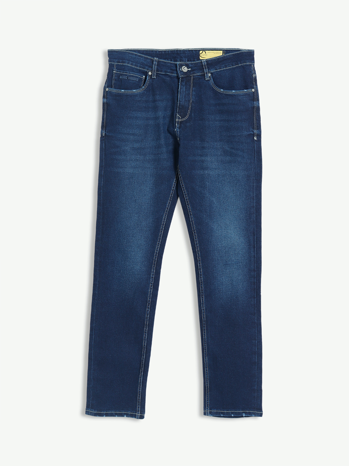 Buy BEING HUMAN Mens Skinny Fit 5 Pocket Mild Wash Jeans | Shoppers Stop