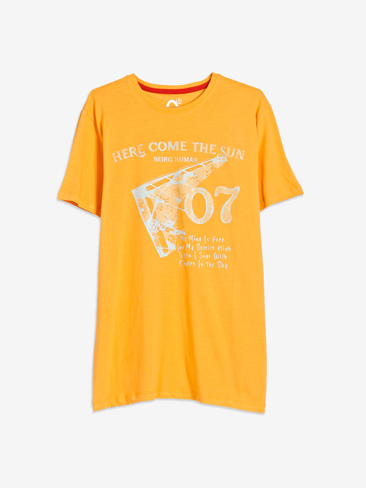 Being human orange sales t shirt
