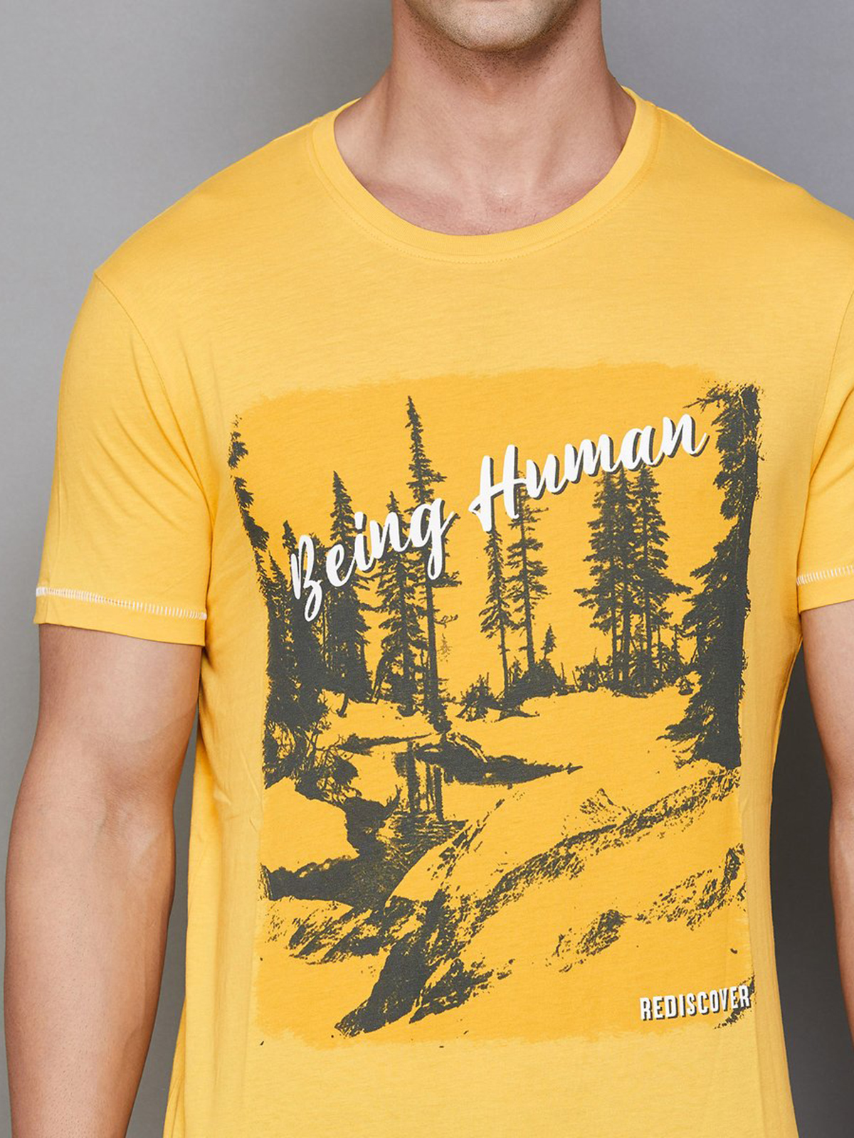 Being human shop yellow t shirt