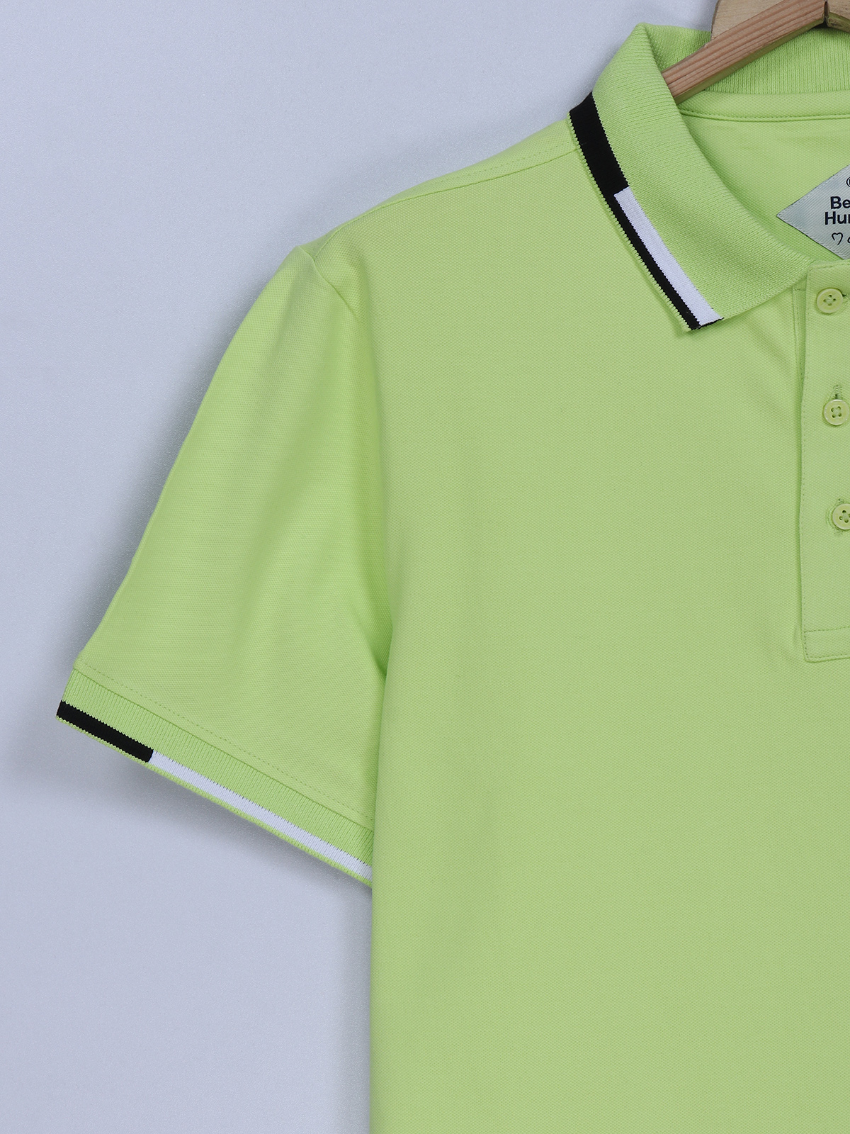 Being Human neon green plain cotton t shirt G3 MTS15789