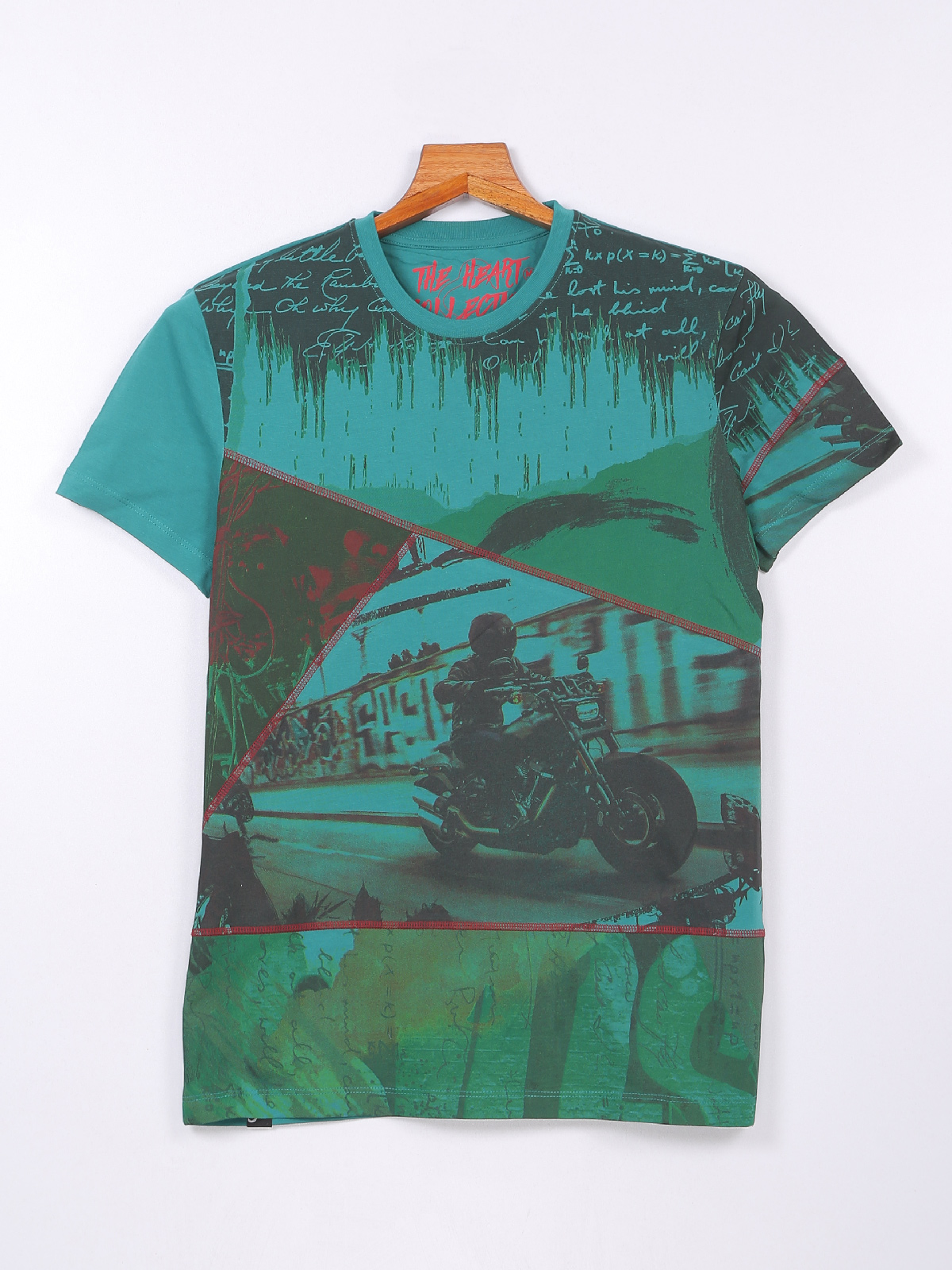 Being Human rama green t shirt in printed G3 MTS16113