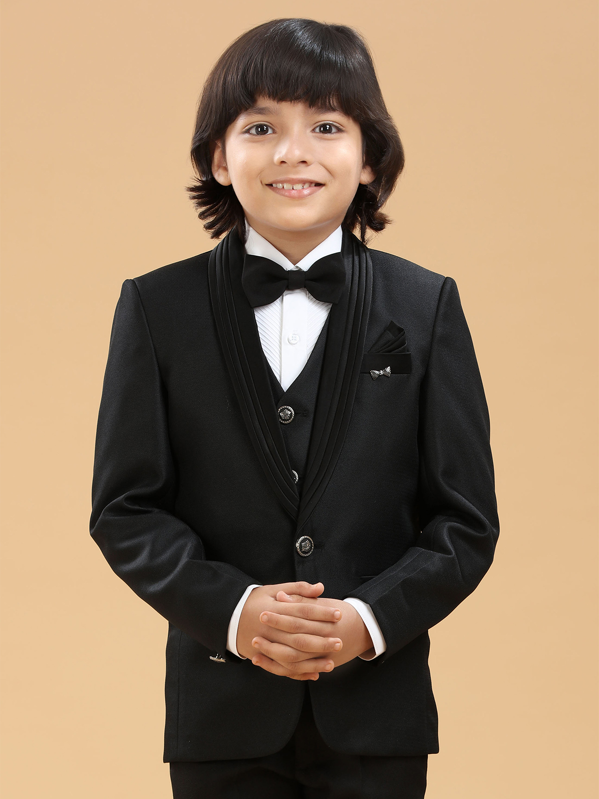 Boys Formal Black Designer Page Boy Wedding Prom Tailored Fit Funeral Suits  | eBay
