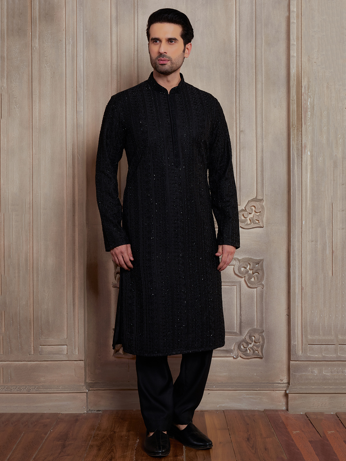 Black kurta pajama discount price