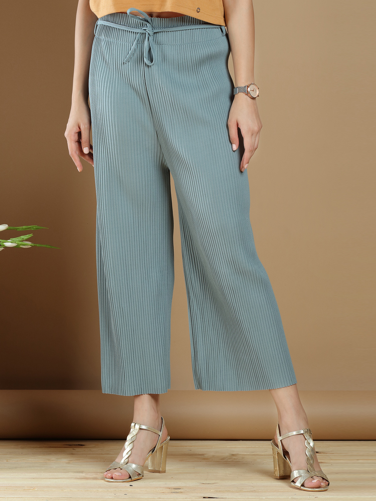 KE Rayon Palazzo for Women's/Regular Fit Flared Wide Leg Plain Plazzo Pants.  Free Size (Blue)-L : Amazon.in: Fashion