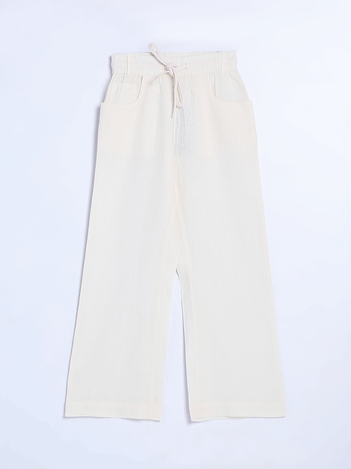 Women's Off-White Cotton Flex Solid Pant. - Juniper | Womens business  casual, Women, Straight pants