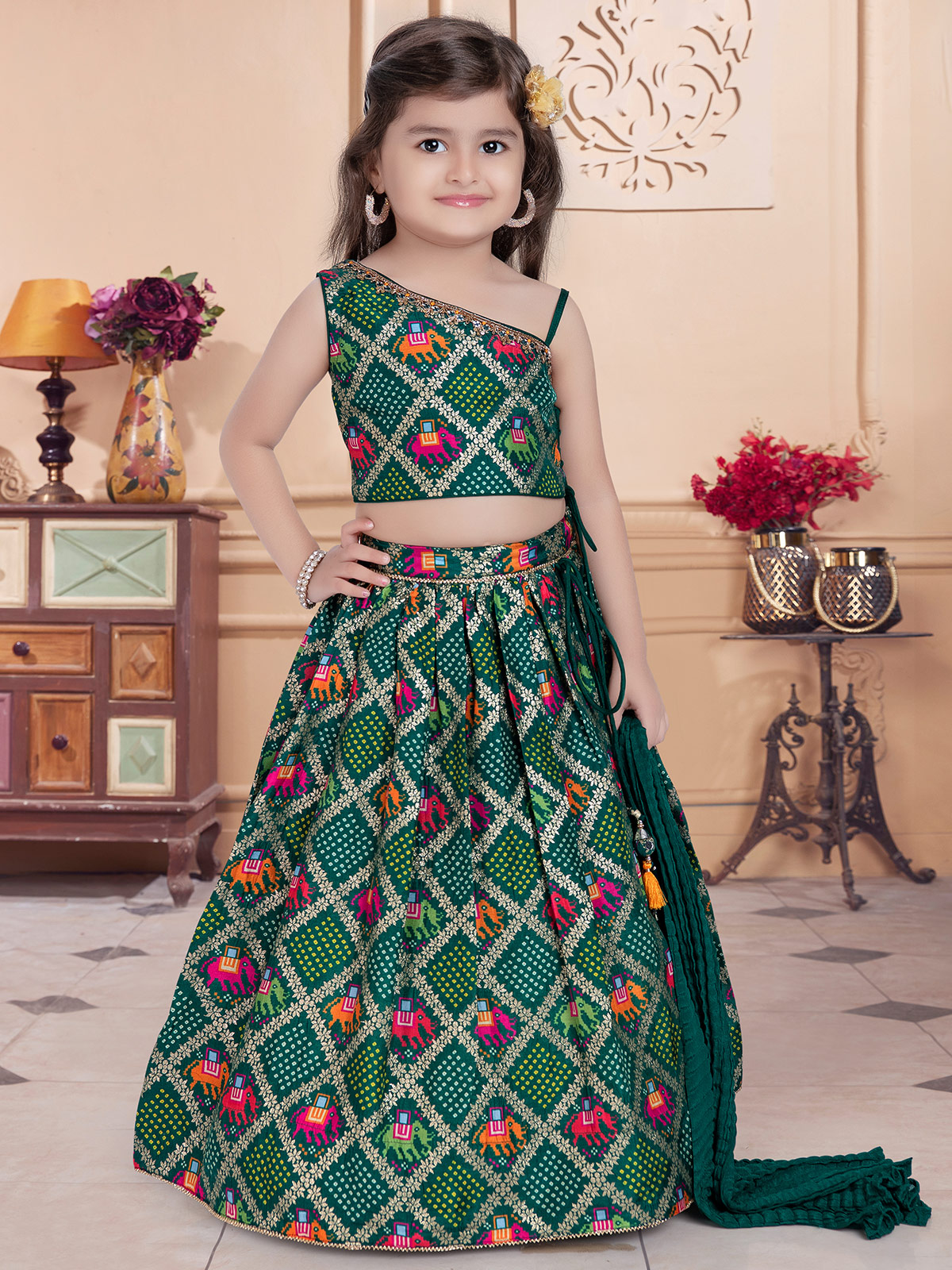 Little Girl Raw Silk Lehenga With Skirt and Crop Top, Kids Ethnic Dress, Girls  Lehenga Choli Set, Readymade Lehenga, Kids Indian Dress - Etsy