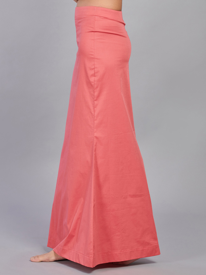 Coral pink plain saree shapewear - G3-WSP00022