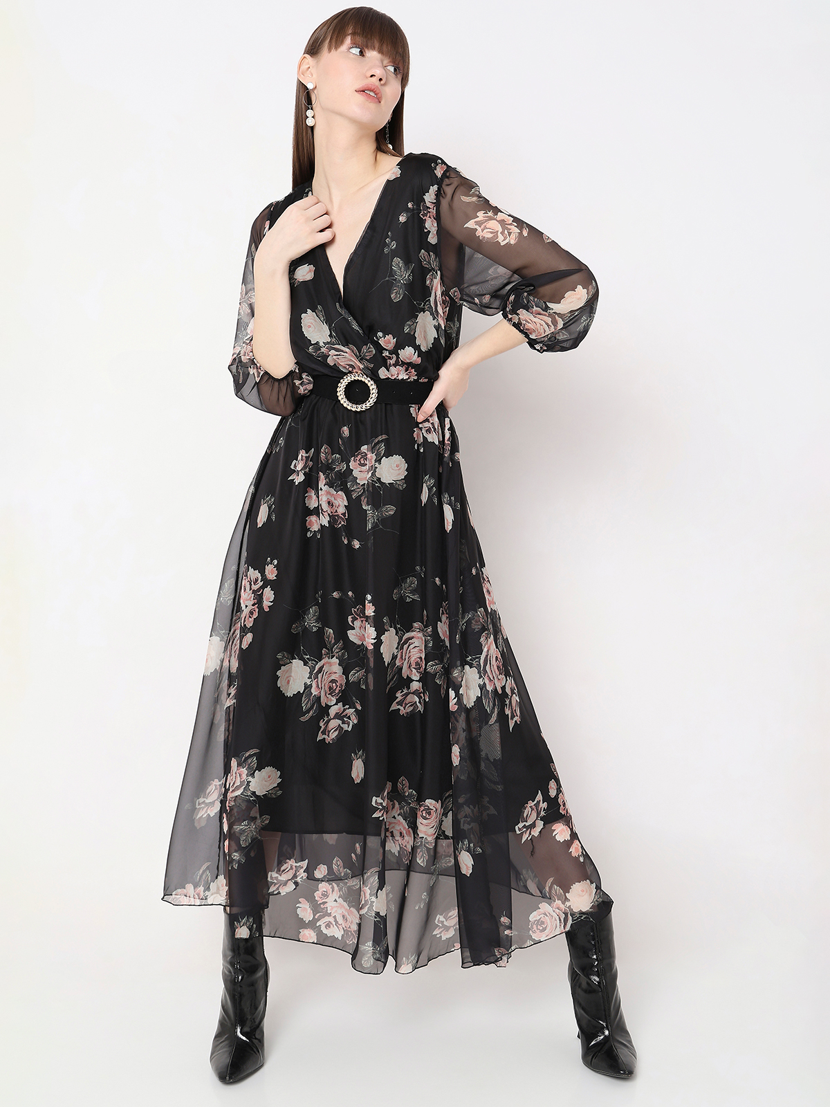 Organza hotsell dress black