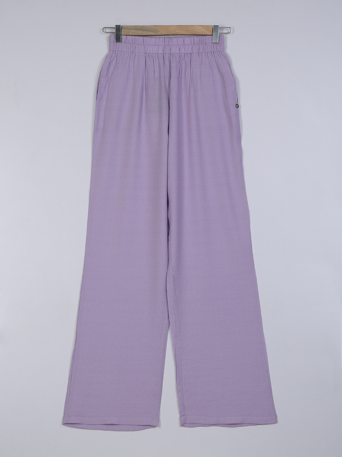 Deal lilac purple cotton casual wear palazzo - G3-WFP75