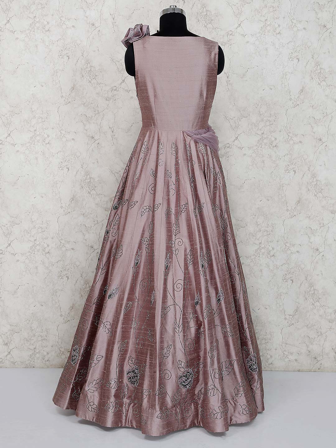 silk full length dress