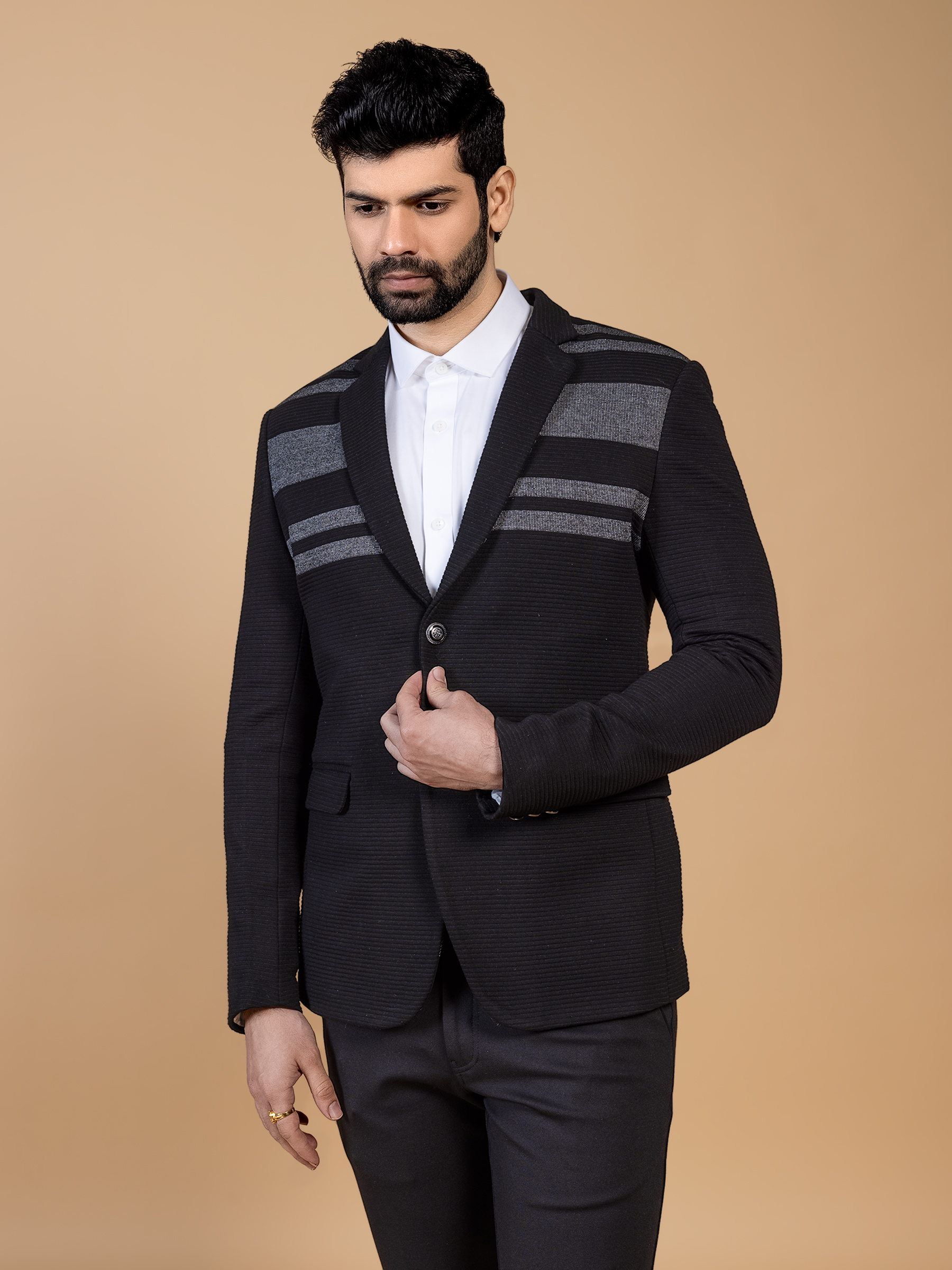 Black corduroy blazer mens clearance