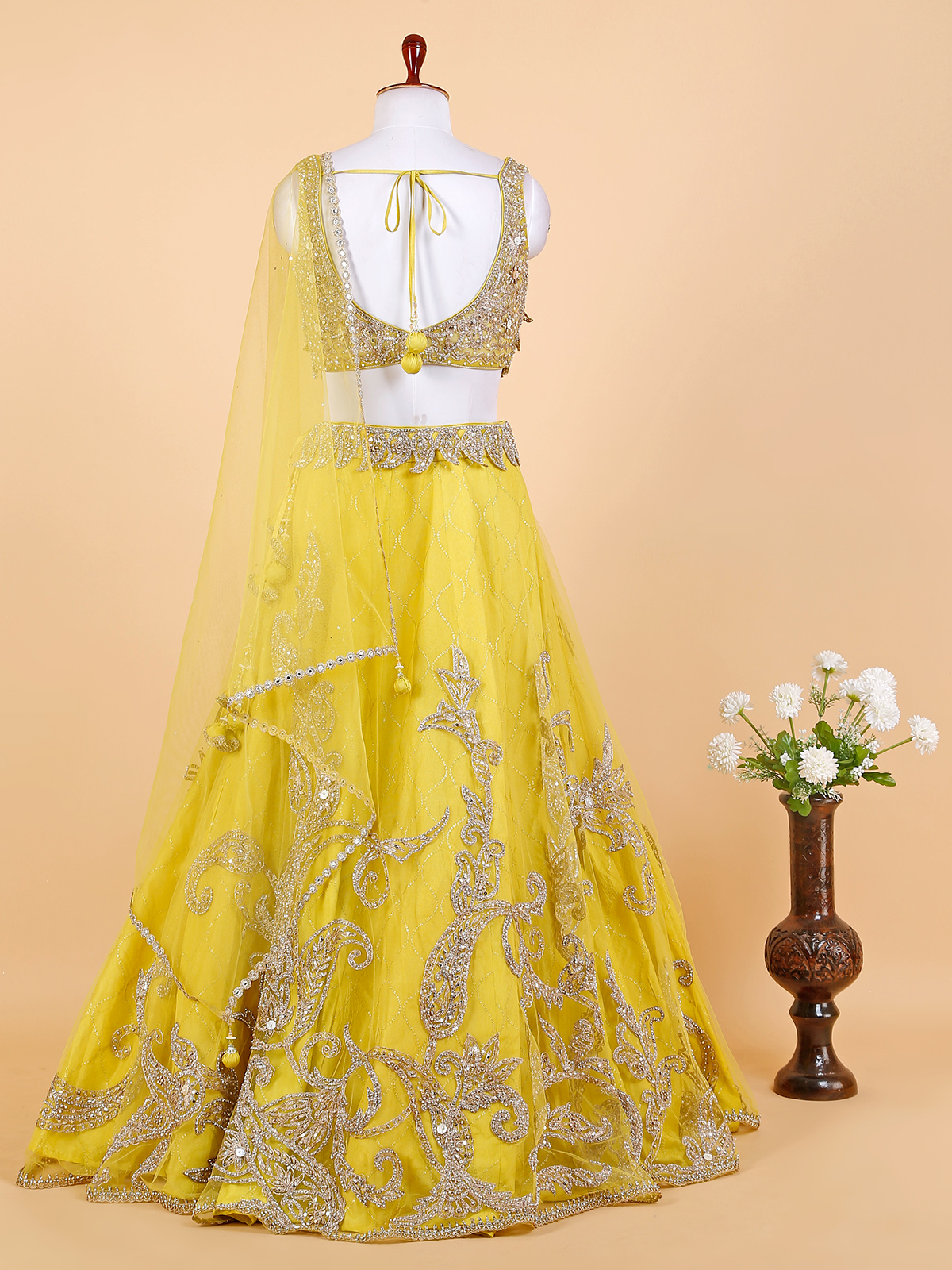 Shop Online Yellow Bridal Designer Lehenga Choli : 263311 -