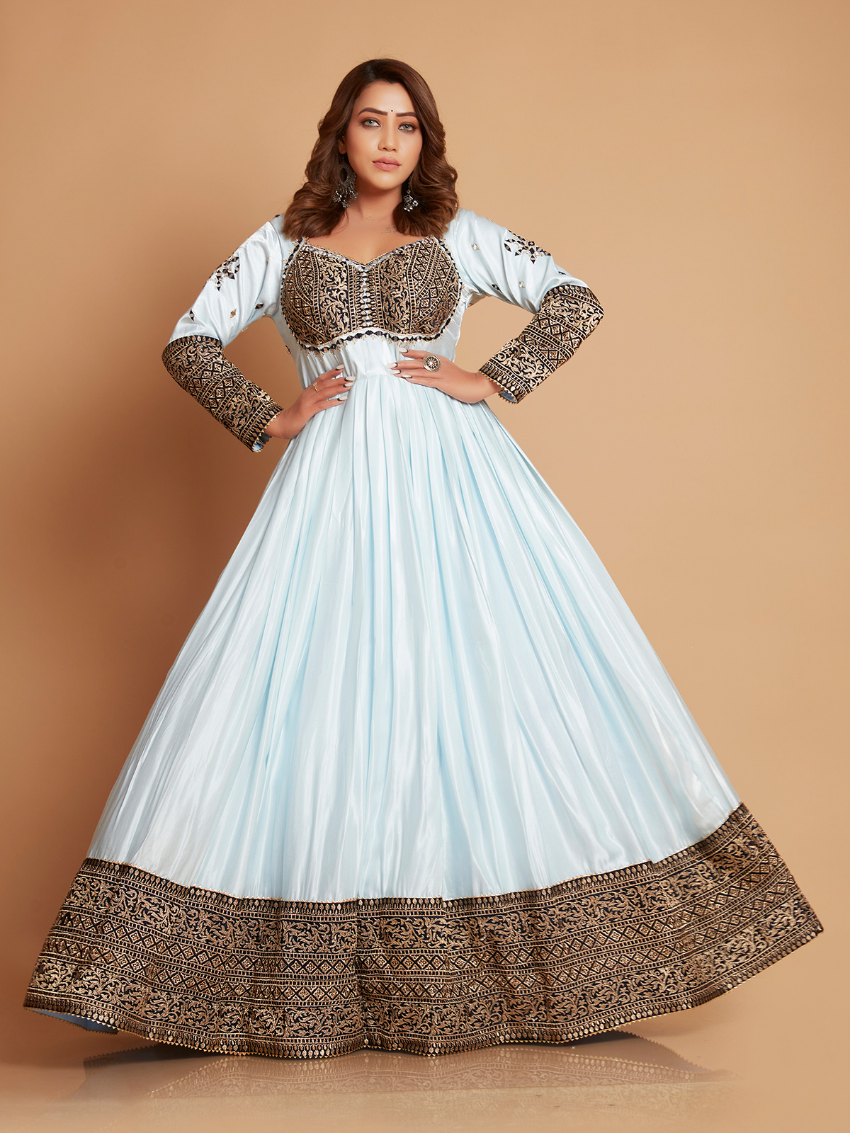 Georgette Embroidery Elegant Perspective Anarkali Suit at Rs 1399 in Surat