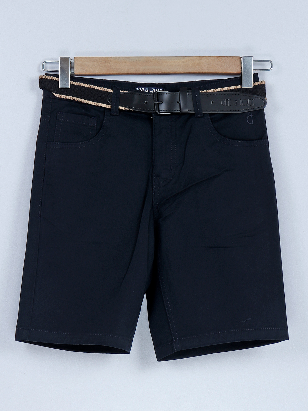 Navy blue cotton shorts top