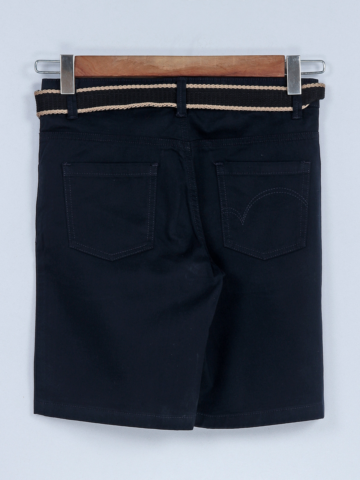Gini Jony navy solid cotton shorts G3 BSO0543 G3fashion