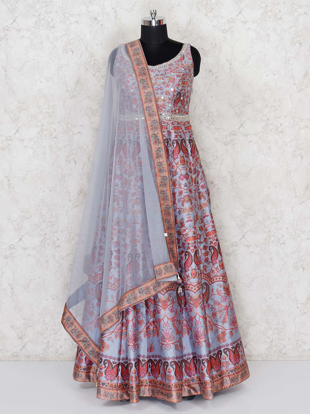 cotton floor length anarkalis