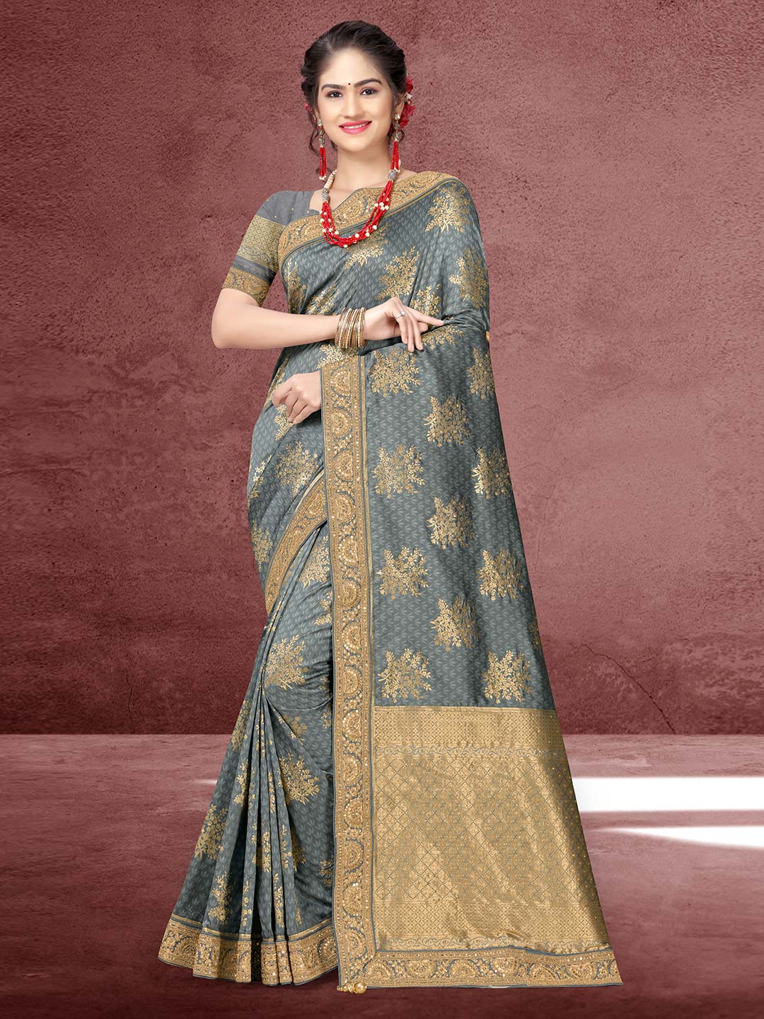 dress stitched from silk saree