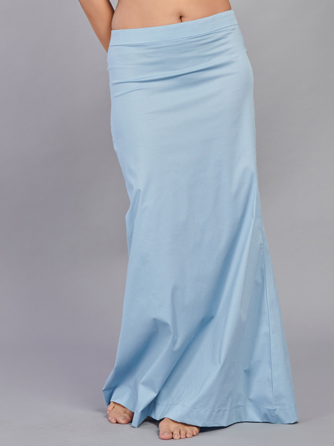 Ice blue lycra cotton saree shapewear - G3-WSP00033 