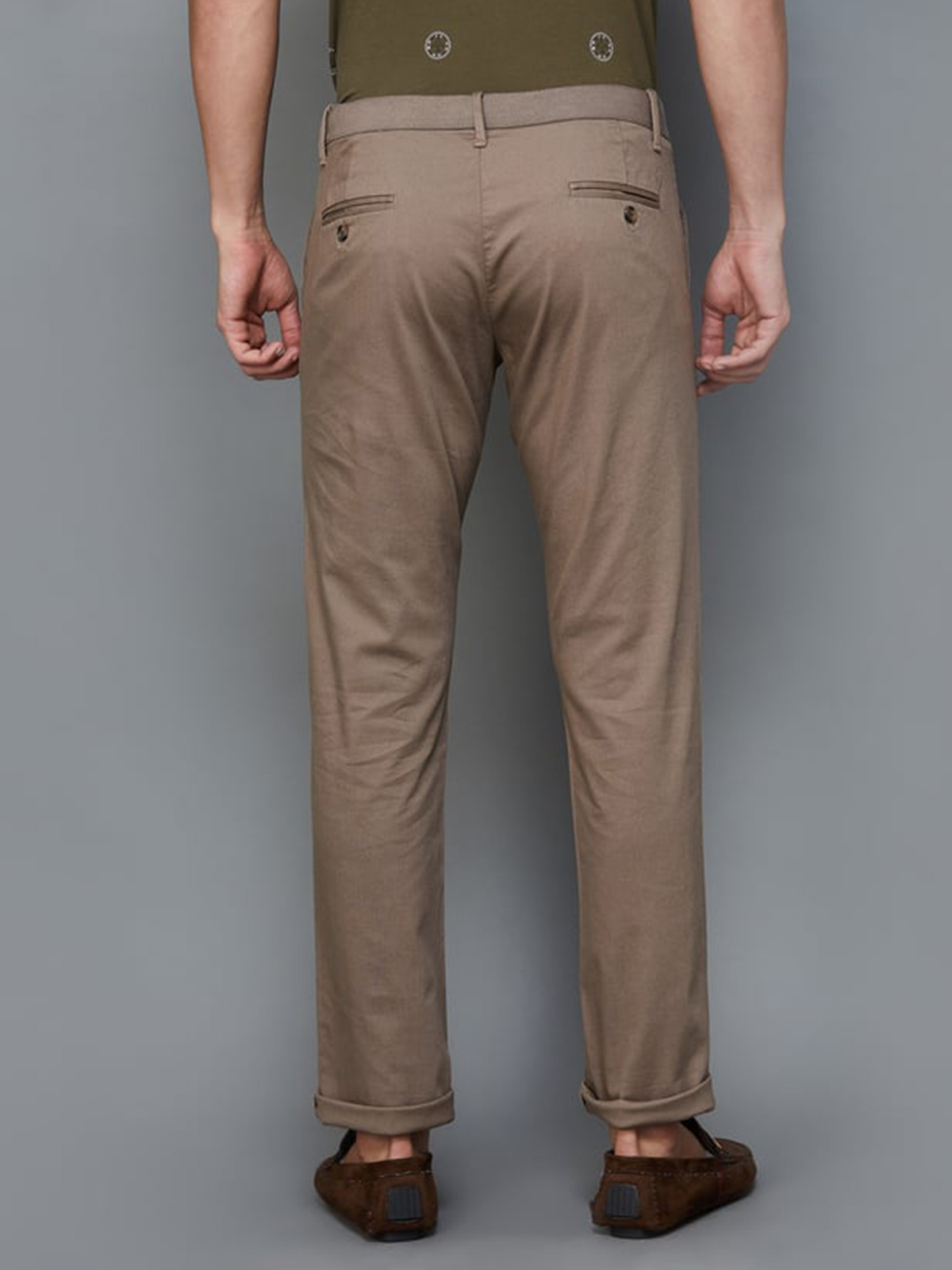 Buy Indian Terrain Beige Low Rise Flat Front Trousers for Men Online @ Tata  CLiQ