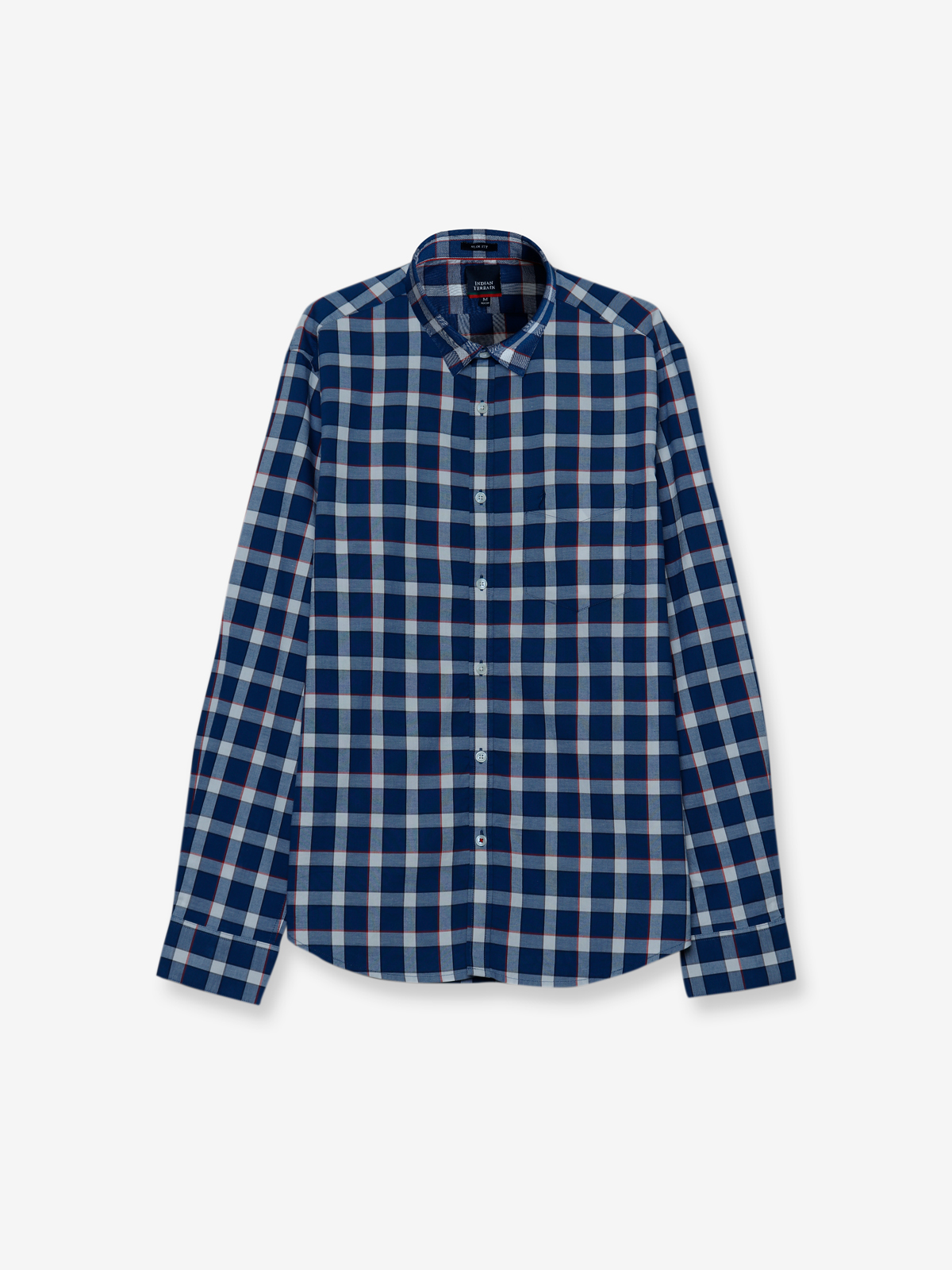 Indian Terrain navy and white cotton shirt G3 MCS12701