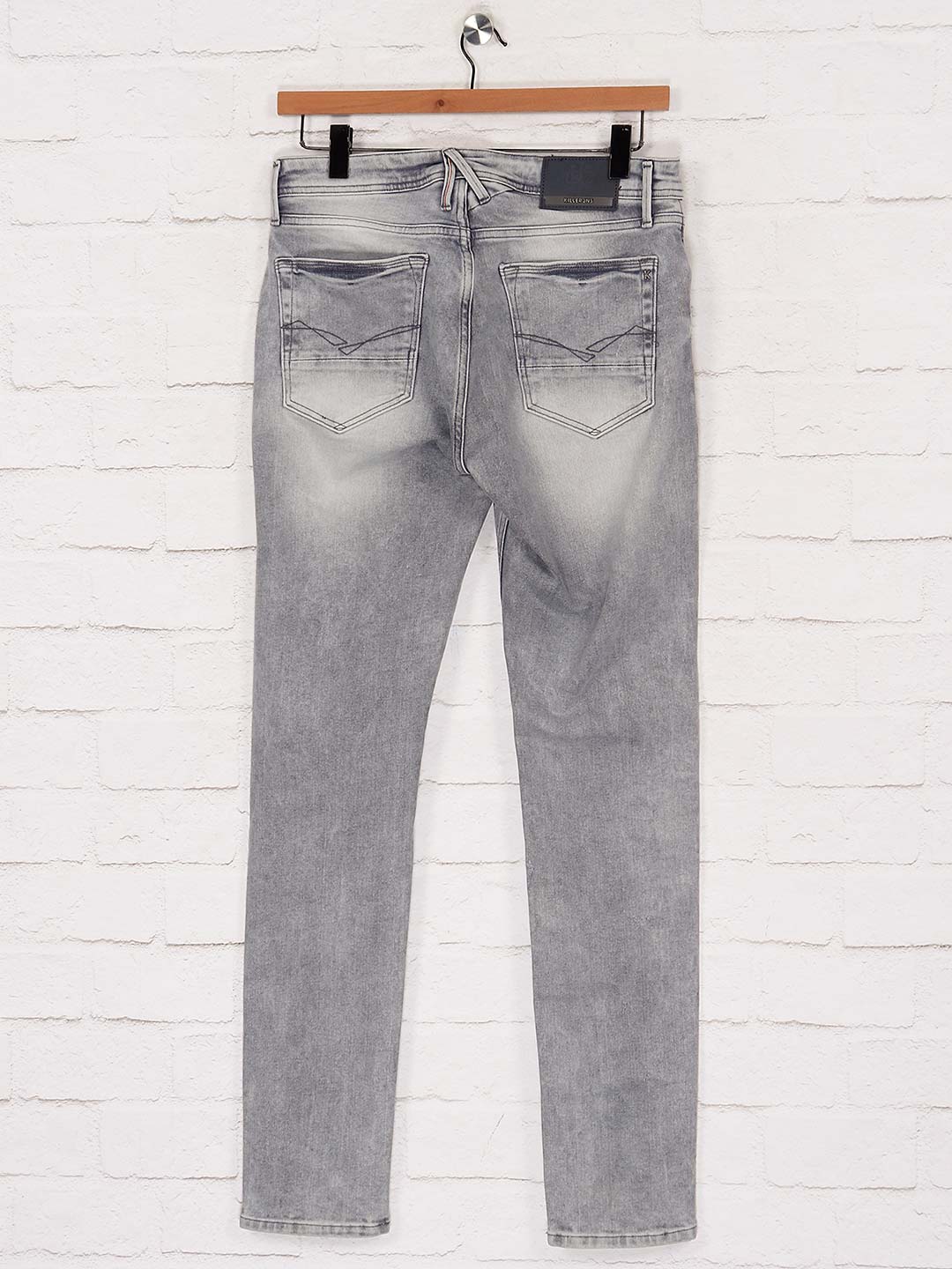 light grey distressed jeans