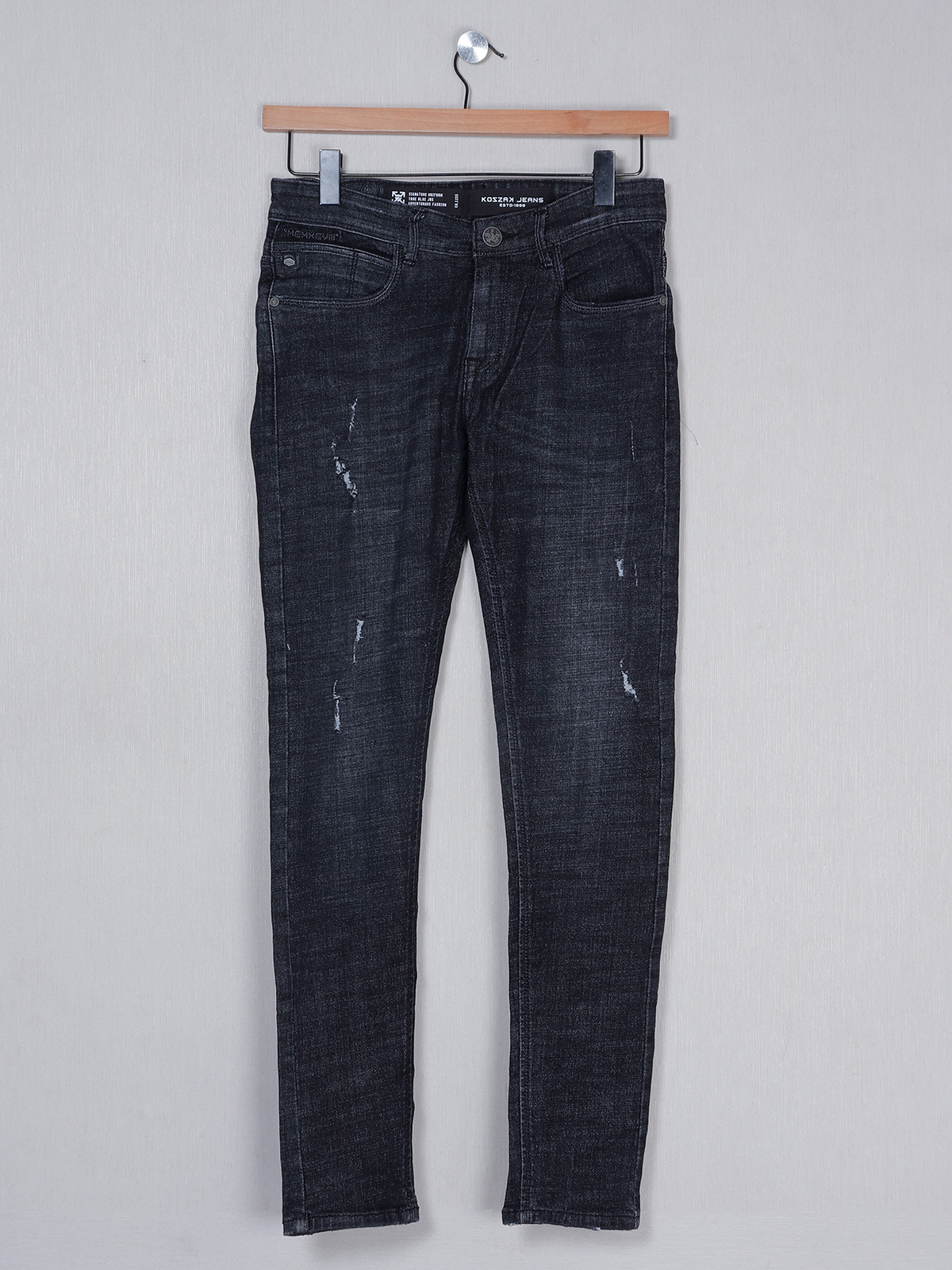 Kozzak denim slim fit black washed jeans G3 MJE3483