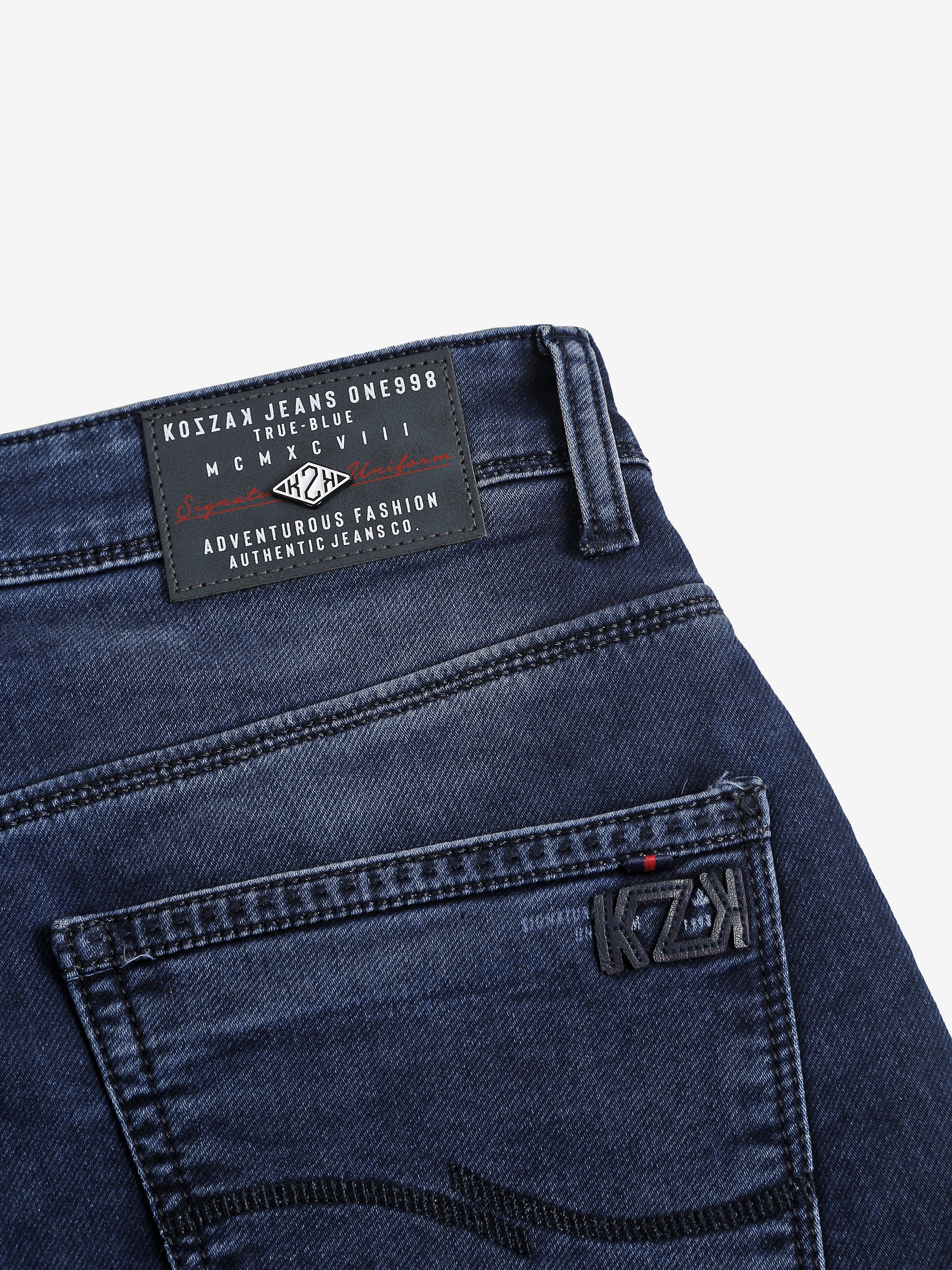 Kozzak slim fit washed dark blue jeans - G3-MJE4781