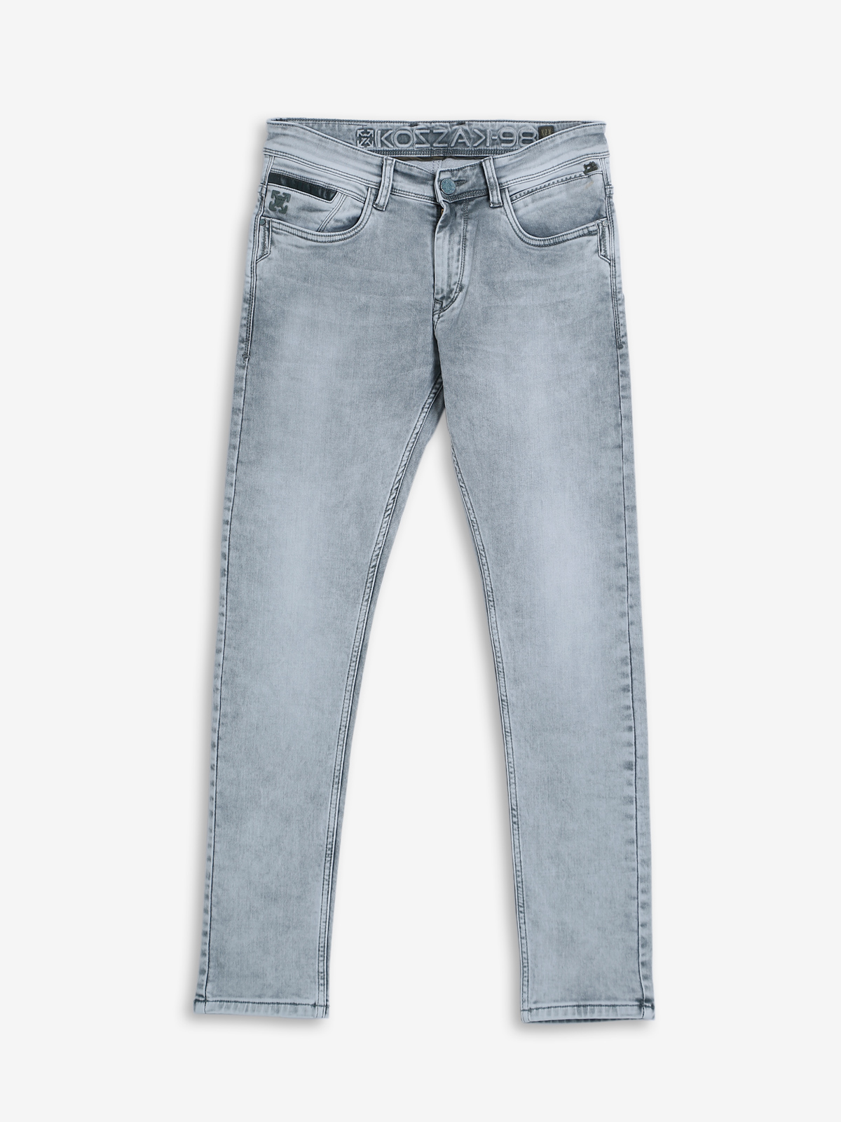 Men's Grey Straight Light Washable Jeans - Temu Mexico
