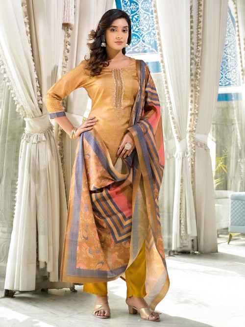 Rangavali Mangalgiri Cotton Marigold Yellow Embroidered Straight Kurta with  Pant | Readymade Cotton Kurti for Women | Dress for Ladies/Girls | Mirror  Work Emb. 2 Pcs | S, 32 : Amazon.in: Fashion