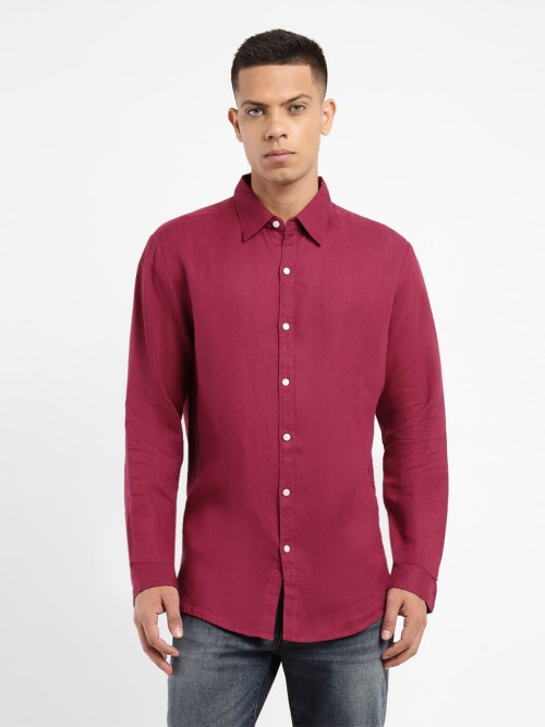 Maroon colour plain best sale shirt
