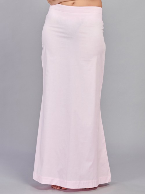 Pink plain lycra cotton petticoat - G3-WSP00056