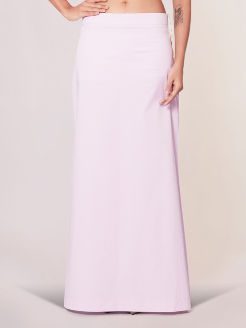 Mauve pink plain lycra cotton petticoat